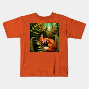 Fox among ferns 3 Kids T-Shirt